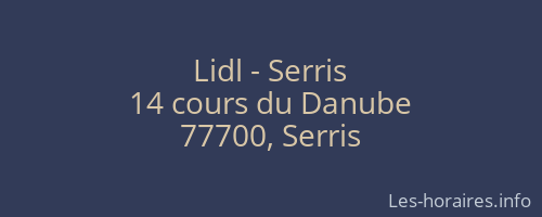 Lidl - Serris