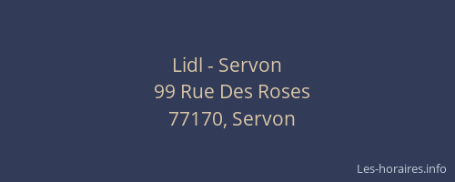 Lidl - Servon