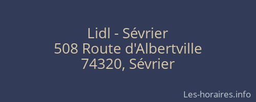 Lidl - Sévrier