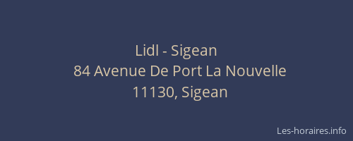 Lidl - Sigean