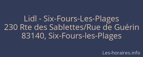 Lidl - Six-Fours-Les-Plages