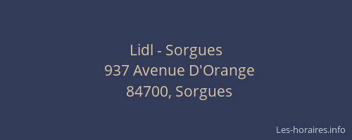Lidl - Sorgues