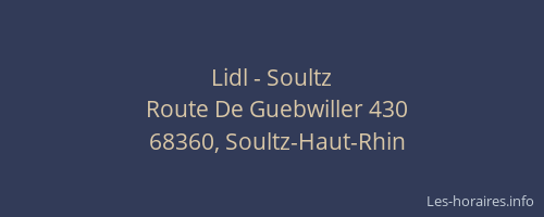 Lidl - Soultz
