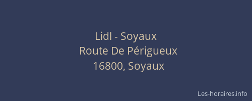 Lidl - Soyaux
