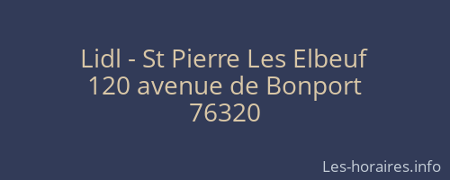Lidl - St Pierre Les Elbeuf