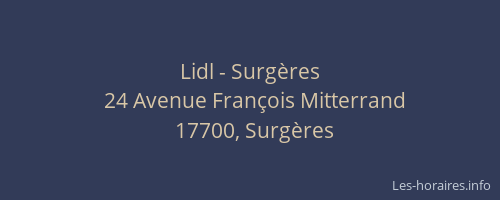 Lidl - Surgères