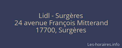 Lidl - Surgères