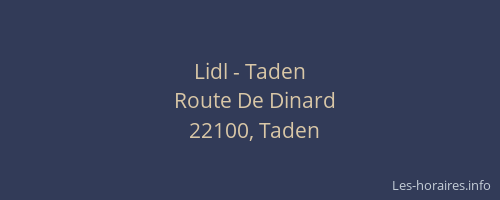 Lidl - Taden