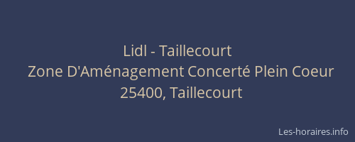 Lidl - Taillecourt