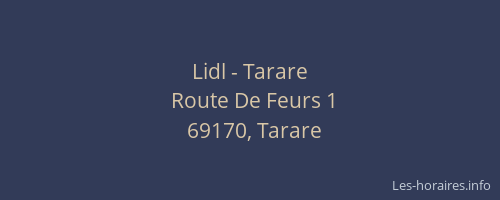 Lidl - Tarare