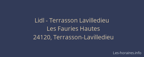 Lidl - Terrasson Lavilledieu