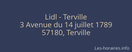 Lidl - Terville