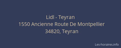 Lidl - Teyran