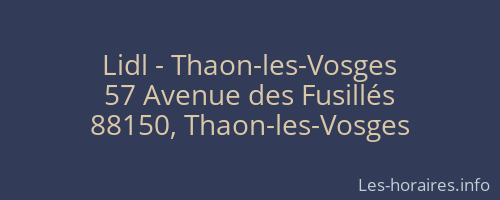 Lidl - Thaon-les-Vosges
