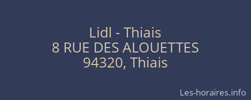 Lidl - Thiais