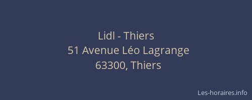 Lidl - Thiers