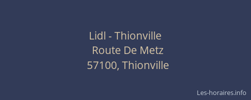 Lidl - Thionville