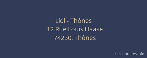 Lidl - Thônes