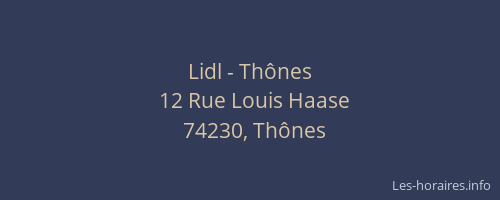 Lidl - Th&ocirc;nes