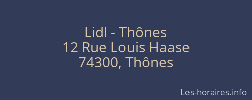 Lidl - Thônes