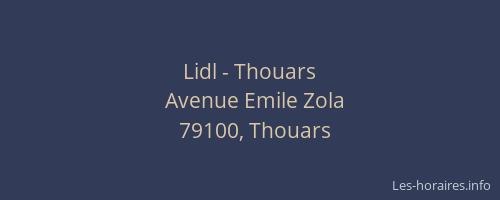 Lidl - Thouars