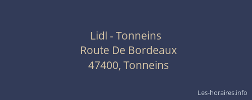 Lidl - Tonneins