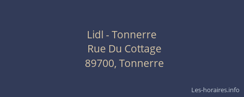 Lidl - Tonnerre