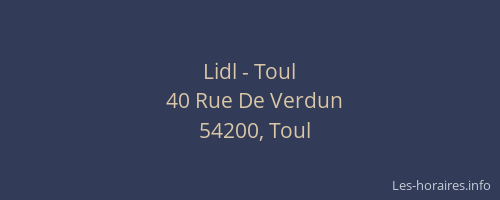 Lidl - Toul