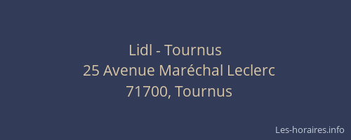Lidl - Tournus