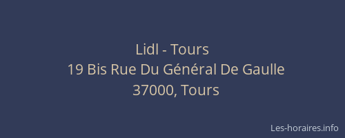 Lidl - Tours