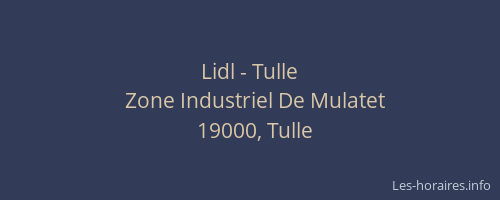 Lidl - Tulle