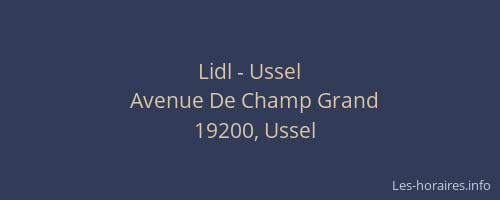 Lidl - Ussel