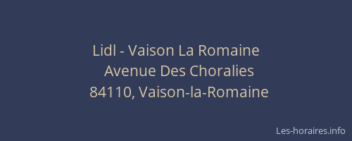 Lidl - Vaison La Romaine