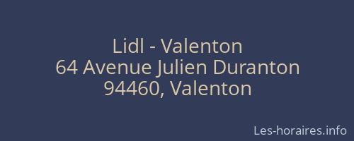 Lidl - Valenton