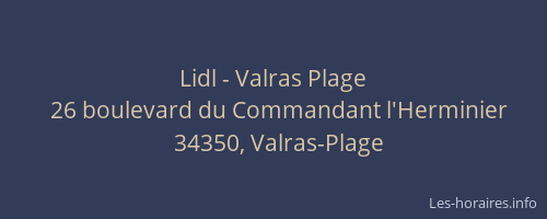 Lidl - Valras Plage