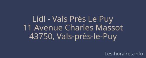 Lidl - Vals Près Le Puy