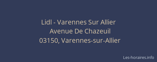 Lidl - Varennes Sur Allier