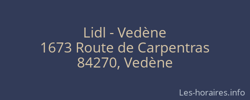 Lidl - Vedène