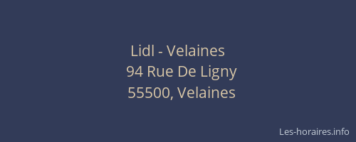 Lidl - Velaines