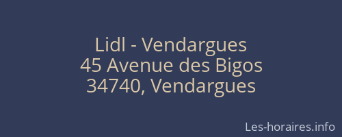 Lidl - Vendargues