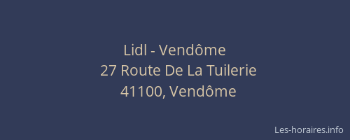 Lidl - Vendôme