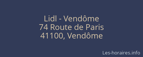 Lidl - Vendôme