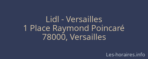Lidl - Versailles