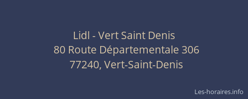 Lidl - Vert Saint Denis