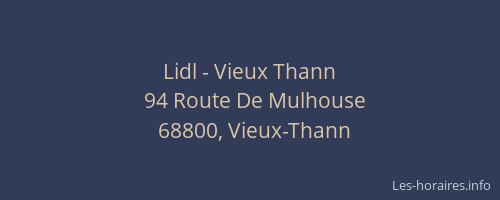 Lidl - Vieux Thann