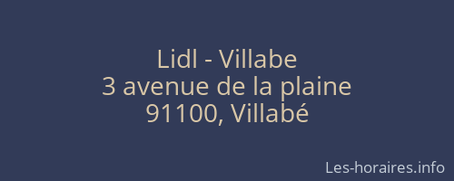 Lidl - Villabe