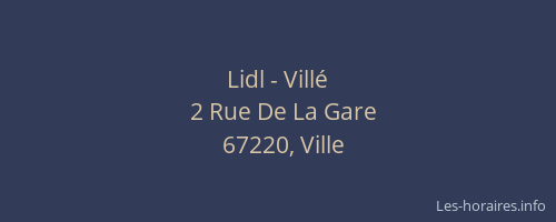 Lidl - Villé