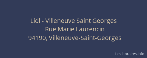 Lidl - Villeneuve Saint Georges