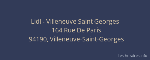 Lidl - Villeneuve Saint Georges
