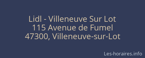 Lidl - Villeneuve Sur Lot